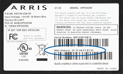 Arris VIP2502 Reference Guide | MTS